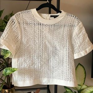 RARE Alexander Wang Logo Embroidered Top